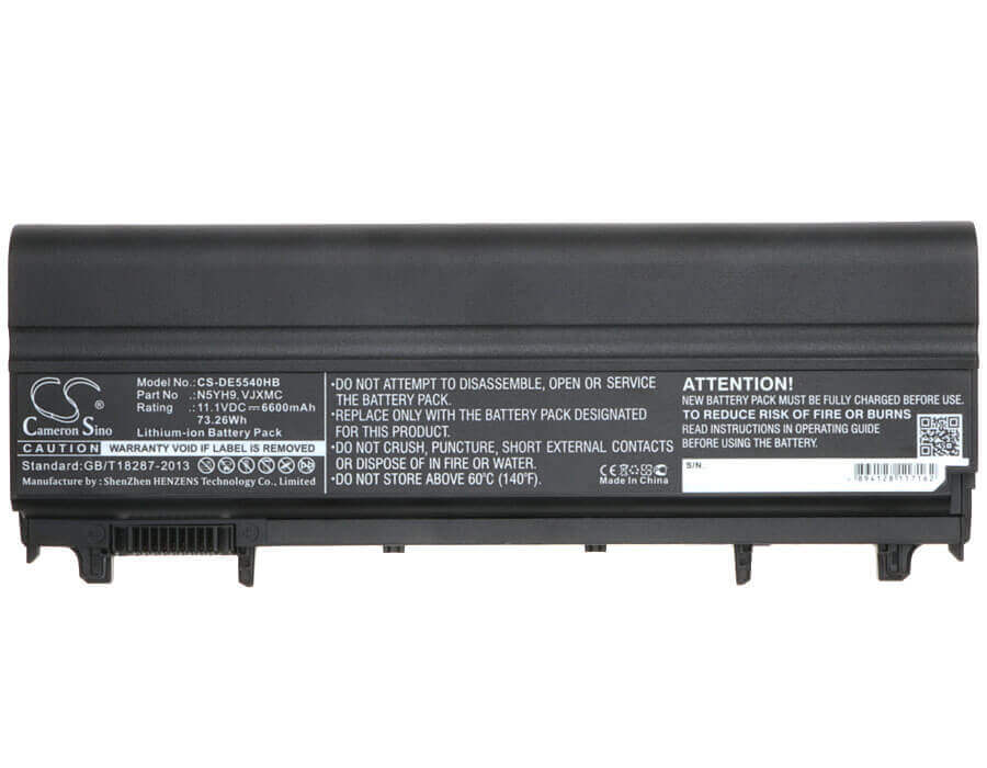 Notebook Battery For Dell Latitude E5440, Latitude E5540 11.1v, 6600mah - 73.26wh Notebook, Laptop Cameron Sino Technology Limited
