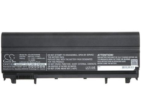 Notebook Battery For Dell Latitude E5440, Latitude E5540 11.1v, 6600mah - 73.26wh Notebook, Laptop Cameron Sino Technology Limited