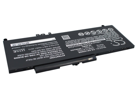 Black Battery For Dell Latitude E5550, Latitude 15 5000, Latitude E5550 15.6" 7.4v, 6850mah - 50.69wh Notebook, Laptop Cameron Sino Technology Limited   