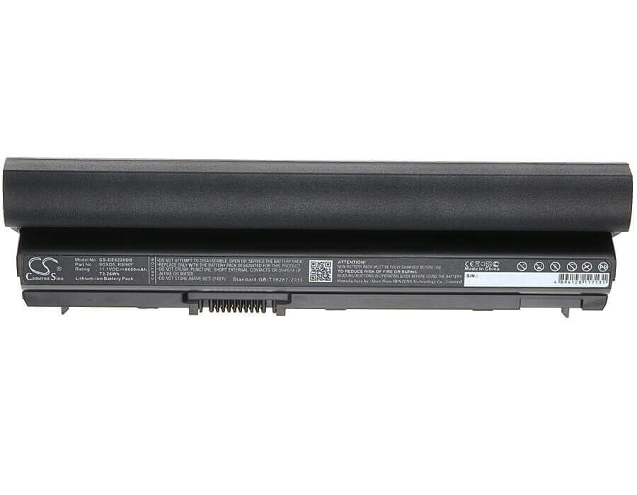 Black Battery For Dell Latitude E6120, Latitude E6220, Latitude E6230 11.1v, 6600mah - 73.26wh Notebook, Laptop Cameron Sino Technology Limited   
