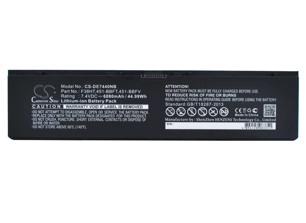 Notebook Battery For Dell Latitude E7440, Latitude 14 7000, Latitude E7450 7.4v, 6080mah - 44.99wh Notebook, Laptop Cameron Sino Technology Limited