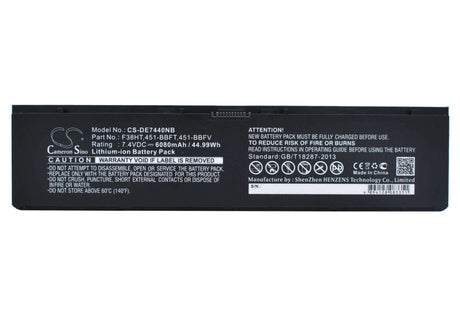 Notebook Battery For Dell Latitude E7440, Latitude 14 7000, Latitude E7450 7.4v, 6080mah - 44.99wh Notebook, Laptop Cameron Sino Technology Limited