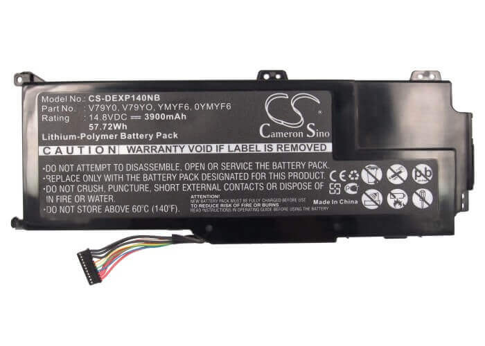 Black Battery For Dell Xps 14z, Xps 14z-l412x, Xps 14z-l412z 14.8v, 3900mah - 57.72wh Notebook, Laptop Cameron Sino Technology Limited   
