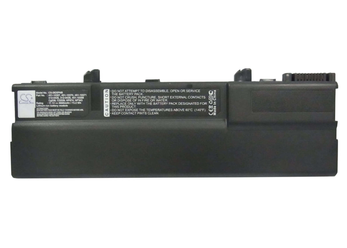 Black Battery For Dell Xps M1210 11.1v, 6600mah - 73.26wh Notebook, Laptop Cameron Sino Technology Limited   