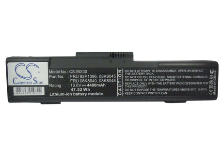 Black Battery For Ibm Thinkpad X30, Thinkpad X31, Thinkpad X32 10.8v, 4400mah - 47.52wh Notebook, Laptop Cameron Sino Technology Limited (Suspended)
