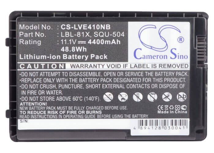 Black Battery For Lenovo 125, 125c, 410 11.1v, 4400mah - 48.84wh Notebook, Laptop Cameron Sino Technology Limited (Suspended)