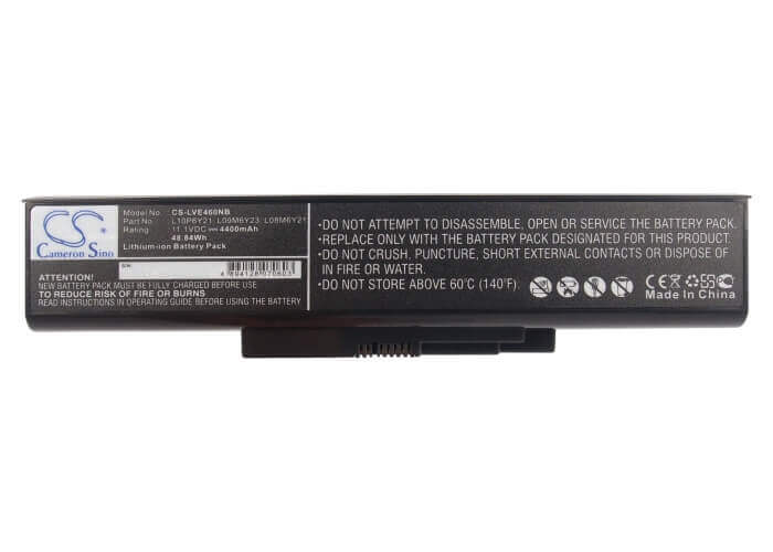 Black Battery For Lenovo E46, E46a, E46g 11.1v, 4400mah - 48.84wh Notebook, Laptop Cameron Sino Technology Limited   