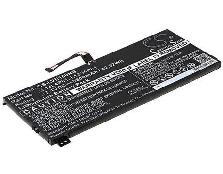 Black Battery For Lenovo Edge 15, Edge 15 80h1 7.4v, 5800mah - 42.92wh Notebook, Laptop Cameron Sino Technology Limited   