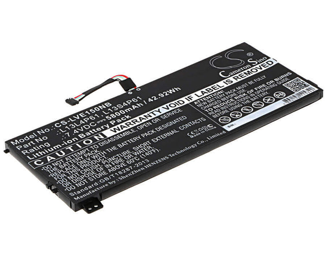 Black Battery For Lenovo Edge 15, Edge 15 80h1 7.4v, 5800mah - 42.92wh Notebook, Laptop Cameron Sino Technology Limited   
