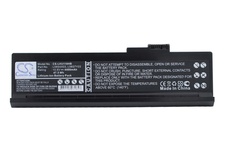 Black Battery For Lenovo Ideapad U110, Ideapad U110 11306, Ideapad U110 2304 10.8v, 4400mah - 47.52wh Notebook, Laptop Cameron Sino Technology Limited (Suspended)