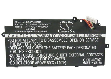 Notebook Battery For Lenovo Ideapad U510, Ideapad U510 59-349348, 11.1v, 4050mah - 44.96wh Notebook, Laptop Cameron Sino Technology Limited