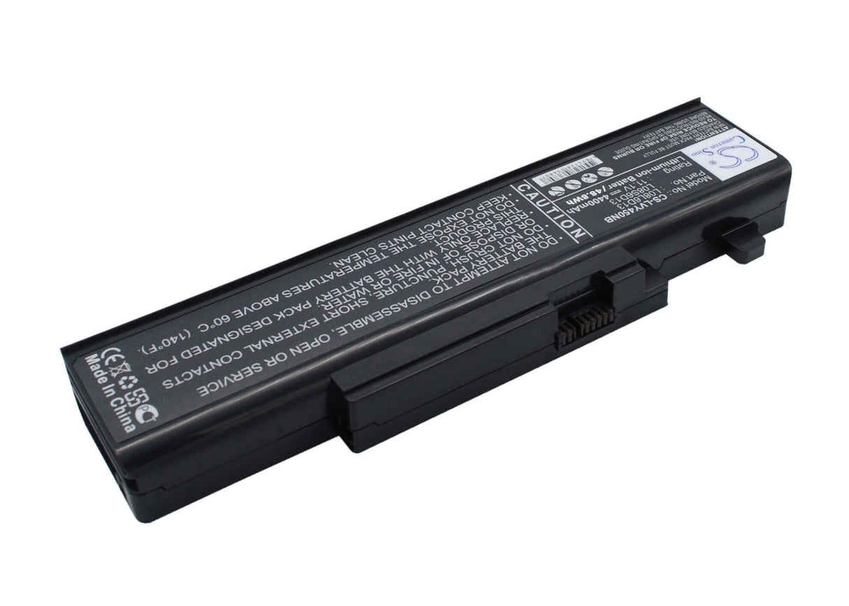 Black Battery For Lenovo Ideapad Y450, Ideapad Y450 20020, Ideapad Y450 4189 11.1v, 4400mah - 48.84wh Notebook, Laptop Cameron Sino Technology Limited   