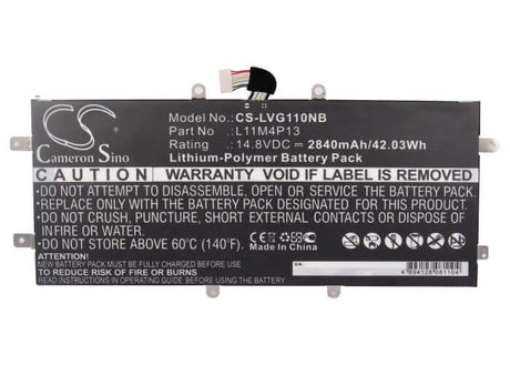 Black Battery For Lenovo Ideapad Yoga 11, Ideapad Yoga 11s 14.8v, 2840mah - 42.03wh Batteries for Electronics Cameron Sino Technology Limited (Suspended)