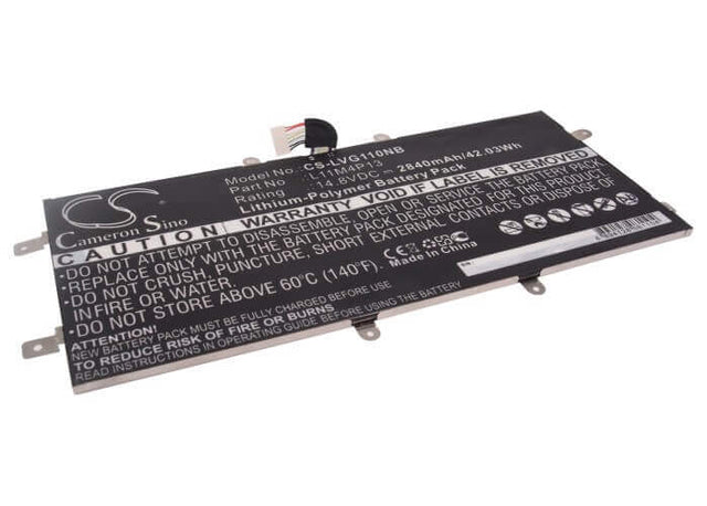 Black Battery For Lenovo Ideapad Yoga 11, Ideapad Yoga 11s 14.8v, 2840mah - 42.03wh Batteries for Electronics Cameron Sino Technology Limited (Suspended)