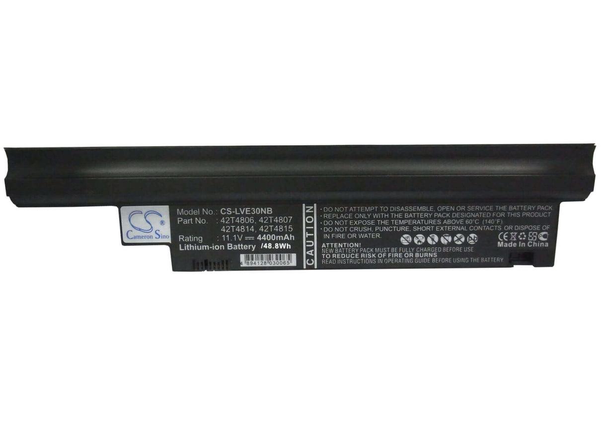 Black Battery For Lenovo Thinkpad Edge 13", Thinkpad Edge E30 11.1v, 4400mah - 48.84wh Notebook, Laptop Cameron Sino Technology Limited (Suspended)