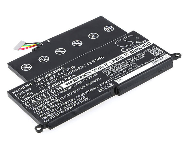 Black Battery For Lenovo Thinkpad Edge E220s 14.8v, 2900mah - 42.92wh Notebook, Laptop Cameron Sino Technology Limited   