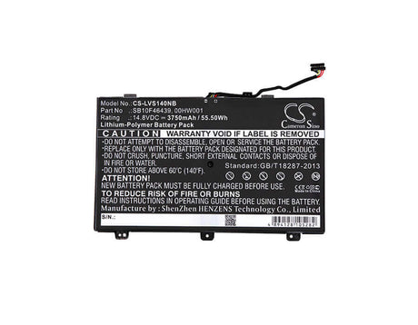 Black Battery For Lenovo Thinkpad Yoga 14, Thinkpad S3 Yoga 14.8v, 3750mah - 55.50wh Notebook, Laptop Cameron Sino Technology Limited   