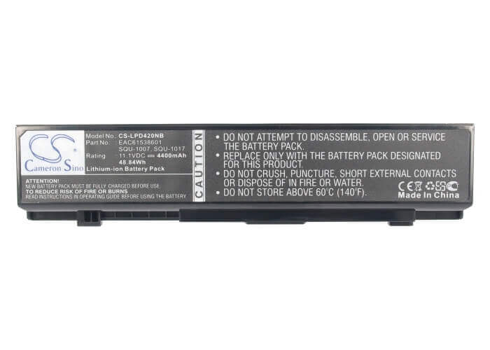Black Battery For Lg Xnote P420, Xnote Pd420, S430 11.1v, 4400mah - 48.84wh Notebook, Laptop Cameron Sino Technology Limited   