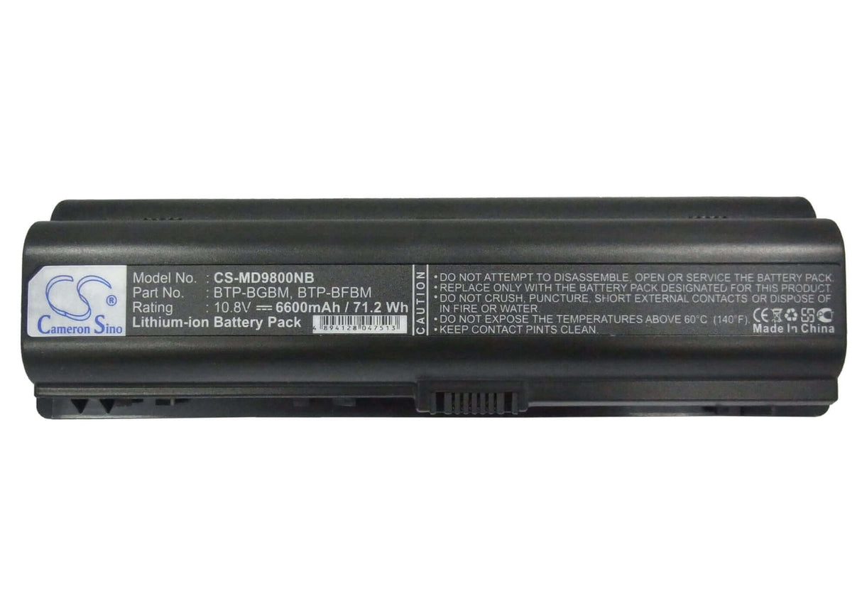 Black Battery For Medion Md96442, Md96559, Md96570 10.8v, 6600mah - 71.28wh Notebook, Laptop Cameron Sino Technology Limited   