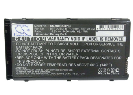 Black Battery For Medion Md96500, Md97500, Md97600 14.4v, 4400mah - 63.36wh Notebook, Laptop Cameron Sino Technology Limited (Suspended)   