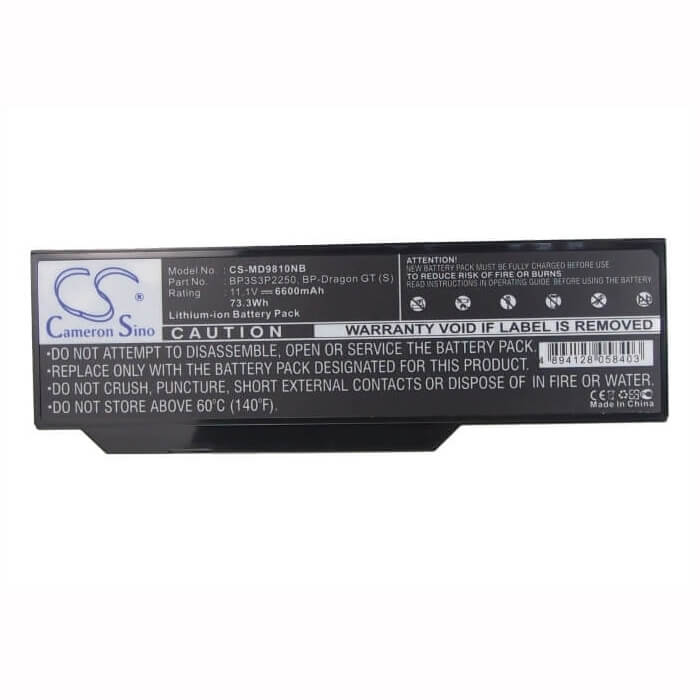 Black Battery For Medion Mim2070, Mim2240, Mim2270 11.1v, 6600mah - 73.26wh Notebook, Laptop Cameron Sino Technology Limited   