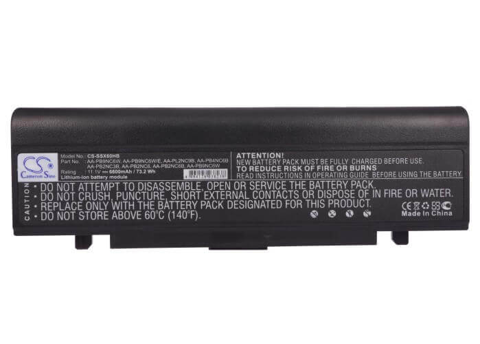 Black Battery For Samsung M60 Aura T5450 Chartiz, M60 Aura T7500 Calipa, M60 Aura T7500 Cruza 11.1v, 6600mah - 73.26wh Notebook, Laptop Cameron Sino Technology Limited   