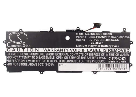 Black Battery For Samsung Xe303c12, Xe303c12-a01us, Chromebook Series 3 7.5v, 4080mah - 30.60wh Notebook, Laptop Cameron Sino Technology Limited   