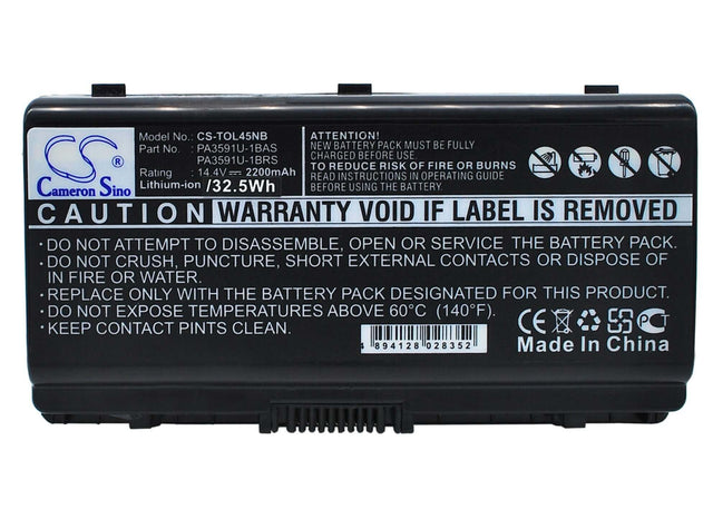 Black Battery For Toshiba Equium L40-10u, Equium L40-14i, Equium L40-156 14.4v, 2200mah - 31.68wh Batteries for Electronics Cameron Sino Technology Limited (Suspended)