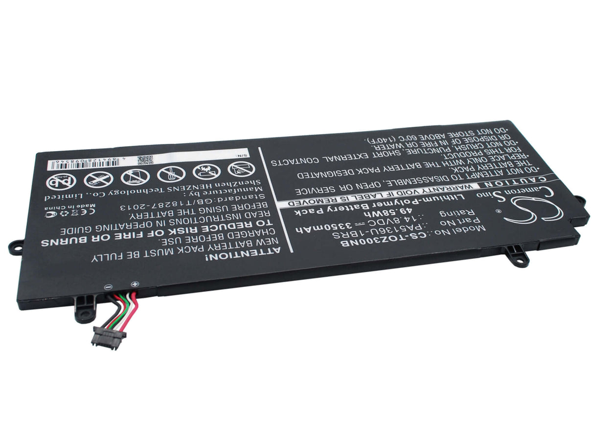 Black Battery For Toshiba Portege Z30, Portege Z30-a-12u, Portege Z30-a-m5s 14.8v, 3350mah - 49.58wh Notebook, Laptop Cameron Sino Technology Limited   