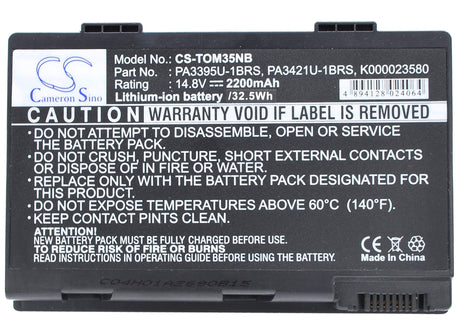 Black Battery For Toshiba Satellite M30x-s171st, Satellite M40x-185, Satellite Pro M40x-260 14.8v, 2200mah - 32.56wh Notebook, Laptop Cameron Sino Technology Limited (Suspended)   