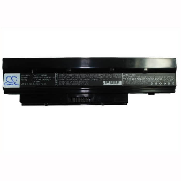 Black Battery For Toshiba Satellite T210d, Satellite T215d, Satellite T215d-s1140 10.8v, 4400mah - 47.52wh Notebook, Laptop Cameron Sino Technology Limited   