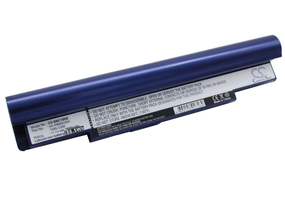 Blue Battery For Samsung Np-nc10, Np-nc10-ka03cn, Np-nc10-ka02uk 11.1v, 7800mah - 86.58wh Notebook, Laptop Cameron Sino Technology Limited   