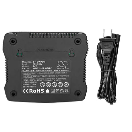 Charger Fits Greenworks 10-inch Cordless Chainsaw 2036, 130mph Cordless G24 Sweeper, 2000007, Power Tools Charger Cameron Sino Technology Limited (Power Tools)   