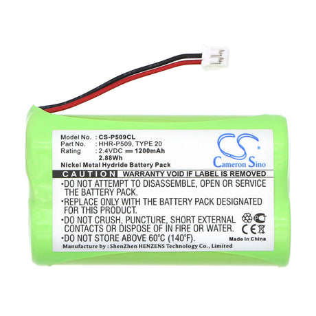 Cordless Phone Battery For Panasonic HHR-P509, HHR-P509A, HHR-15F2G3, 2.4v, 1200mah - 2.88wh Cordless Phone Cameron Sino Technology Limited (Cordless Phone)