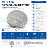 Murata CR2430 3V Lithium Coin Cell Battery 290mAh Coin Cell Batteries Canadianbatteries.com