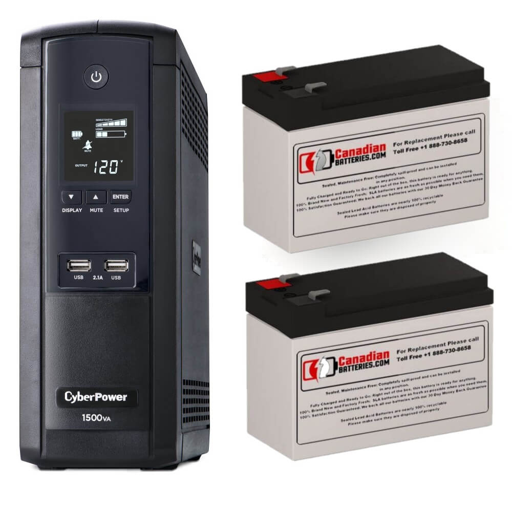 UPS Batteries For CyberPower BRG1500AVRLCD , 2 X 12v, 9ah - 108wh UPS Batteries CB Range