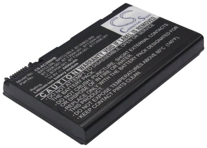 Dark Grey Battery For Acer Travelmate 291lmi, Travelmate 2353lmi, Travelmate 290xci 14.8v, 4400mah - 65.12wh Notebook, Laptop Cameron Sino Technology Limited   