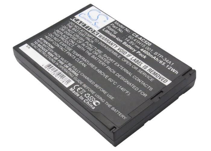 Dark Grey Battery For Acer Travelmate 520, Travelmate 520it, Travelmate 521 14.8v, 4400mah - 65.12wh Batteries for Electronics Cameron Sino Technology Limited (Suspended)   