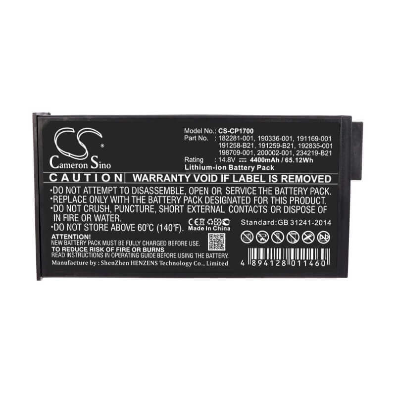 Dark Grey Battery For Compaq Presario 1538, Presario 1722, Evo N800c-470047-583 14.8v, 4400mah - 65.12wh Batteries for Electronics Cameron Sino Technology Limited (Suspended)   
