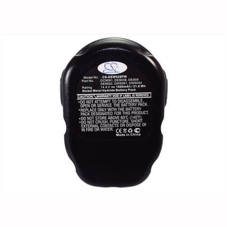 14.4V, Ni-MH, 1500mAh, Power Tools battery fits Dewalt, (V1), 152250-27, Dc528 Flashlight, Dc551ka, 21.6Wh Power Tools Cameron Sino Technology Limited (Power Tools)