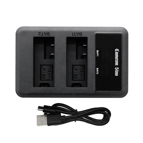 Dual Battery Charger To Charge Canon Lc-e8, Lc-e8c, Lc-e8e, Lp-e8 Camera Charger Cameron Sino Technology Limited (Camera)