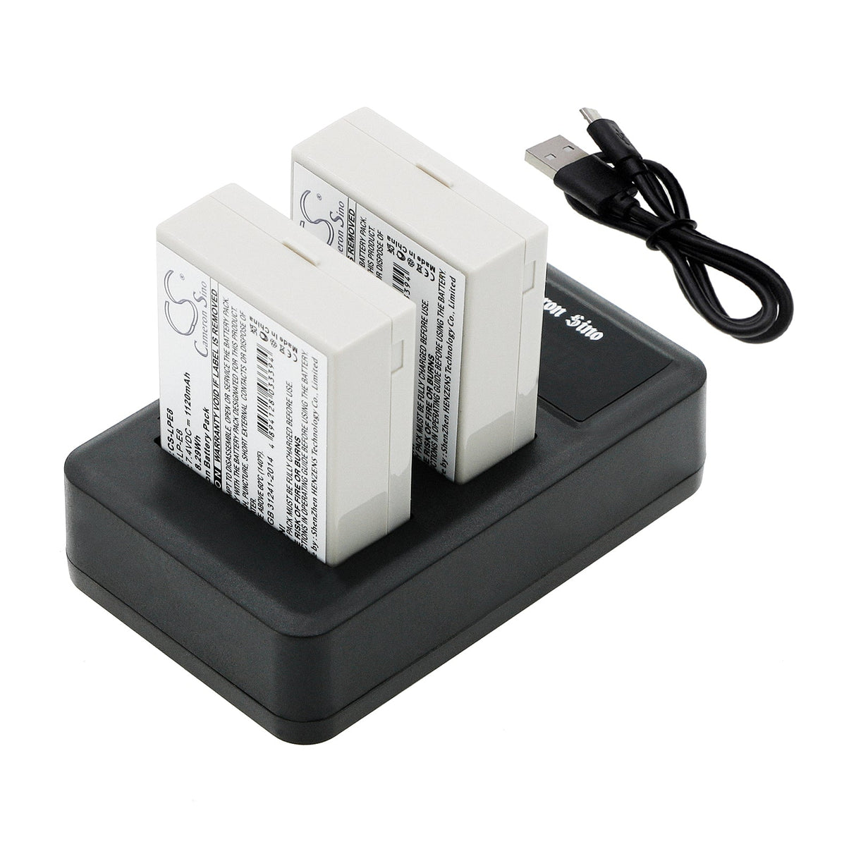 Dual Battery Charger To Charge Canon Lc-e8, Lc-e8c, Lc-e8e, Lp-e8 Camera Charger Cameron Sino Technology Limited (Camera)