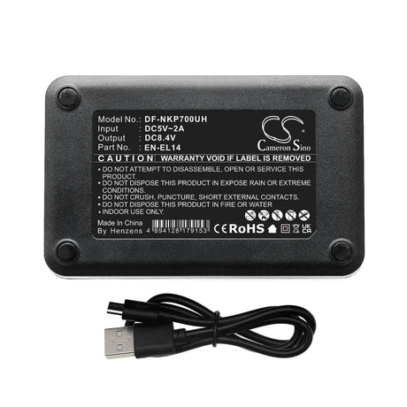 Dual Battery Charger To Charge Nikon En-el14, Mh-24 Camera Charger Cameron Sino Technology Limited (Camera)