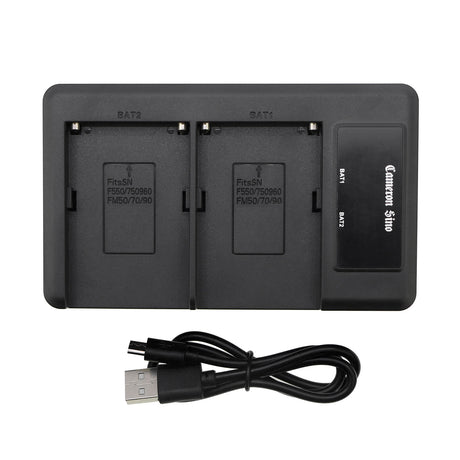 Dual Battery Charger To Charge Sony Format Style Battery. Charges Many Models Camera Charger Cameron Sino Technology Limited (Camera)