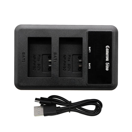 Dual Charger For Sony Bc-vw1, Np-fw50 Batteries Camera Charger Cameron Sino Technology Limited (Camera)