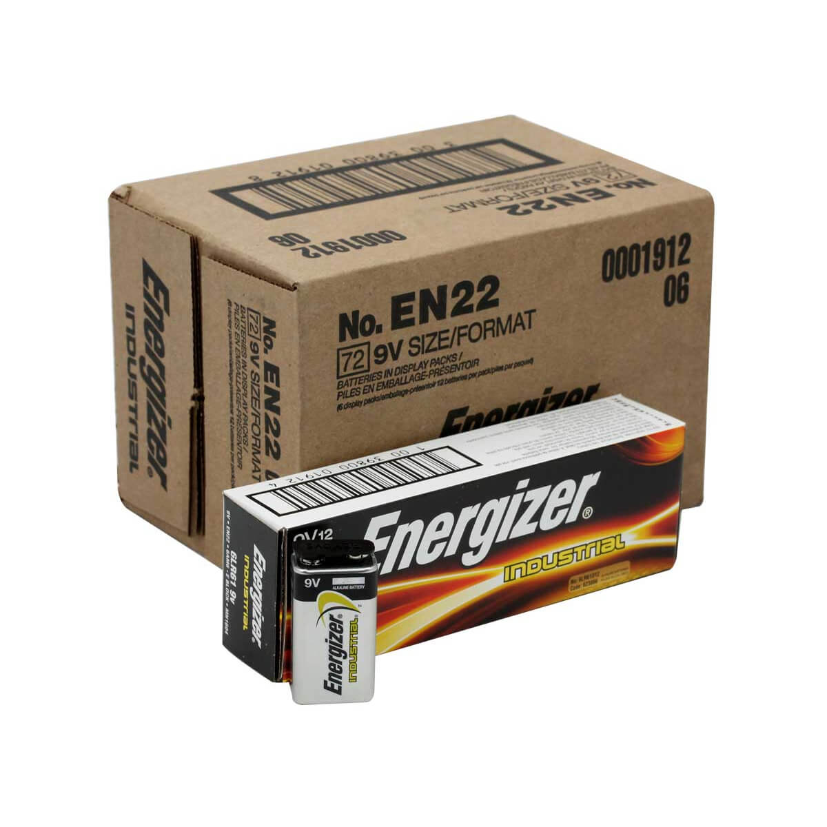 Energizer Industrial 9v Alkaline Battery En22- Non Rechargeable Other Energizer