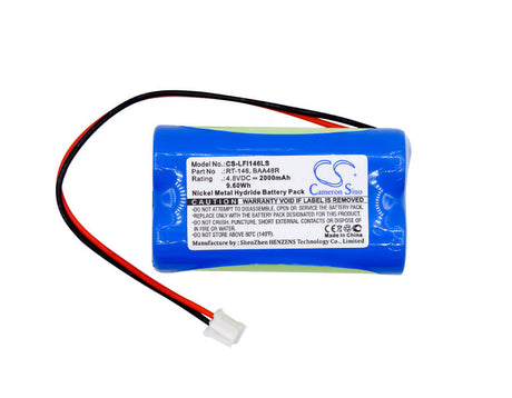 4.8V, Ni-MH, 2000mAh, Emergency Lighting battery fits Lfi, Baa48r, BL93NC487, Bl93nc484, Bl93nc485, 9.60Wh Emergency Lighting Cameron Sino Technology Limited