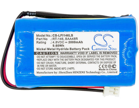 4.8V, Ni-MH, 2000mAh, Emergency Lighting battery fits Lfi, Baa48r, BL93NC487, Bl93nc484, Bl93nc485, 9.60Wh Emergency Lighting Cameron Sino Technology Limited