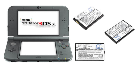 3.7V, Li-ion, 1200mAh, Game Console battery fits Nintendo, Ktr-003, Mwh710a01, New 3ds, 4.44Wh Game Console Cameron Sino Technology Limited