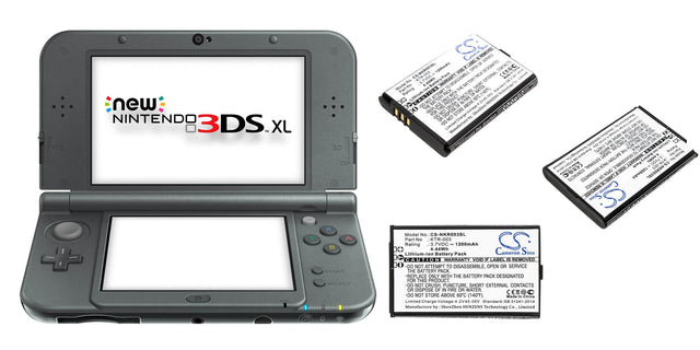 3.7V, Li-ion, 1200mAh, Game Console battery fits Nintendo, Ktr-003, Mwh710a01, New 3ds, 4.44Wh Game Console Cameron Sino Technology Limited